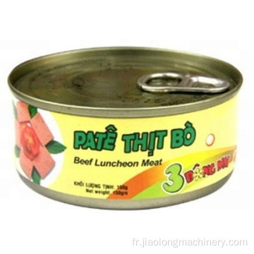 Prix ​​des boîtes de conserve de viande de thon faisant la ligne de production pour l&#39;emballage de boîtes de conserve